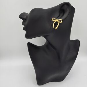 NWOT Gold Bow Earrings